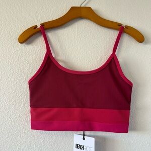 Beach Riot Eva Bikini Top Sorbet Red Size M
